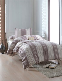 L'essentiel linge de maison Juego de funda nórdica Lima - Brown (140 x 200 cm) de 2 piezas